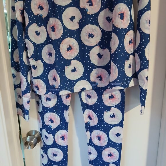 Asos Women's Pajama Set Blue Doughnut Print US SZ 6 NWT - Picture 8 of 10